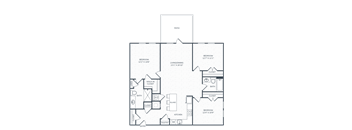 a floor plan of a bedroom apartment with a combination of floors