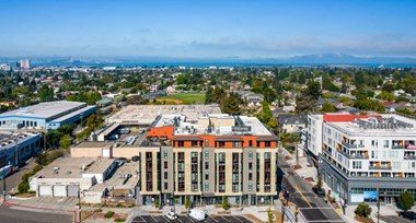 aerial view of building