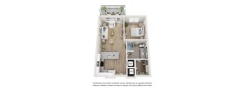 A floor plan of a house with a living room, kitchen, dining room, and bedrooms.