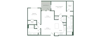a floor plan of a house with an open floor plan
