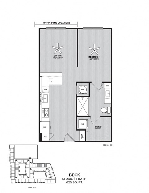 a floor plan of a bedroom apartment