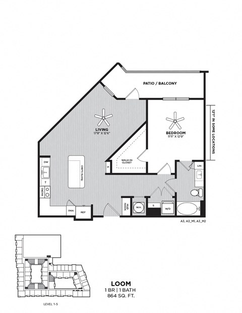 floor plan of 55 north luxury apartments to rent in the north end of boston
