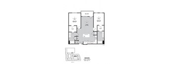a floor plan of a bedroom apartment