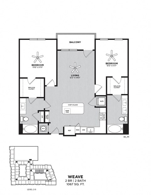 a floor plan of a bedroom apartment