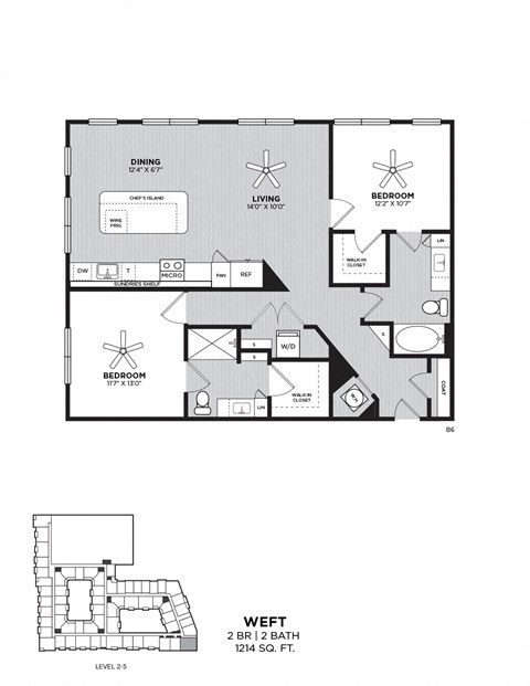 the floor plan of west 21st street