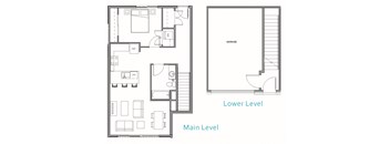 1 bed 1 bath floorplan 755 square feet at Allez, Redmond, 98052