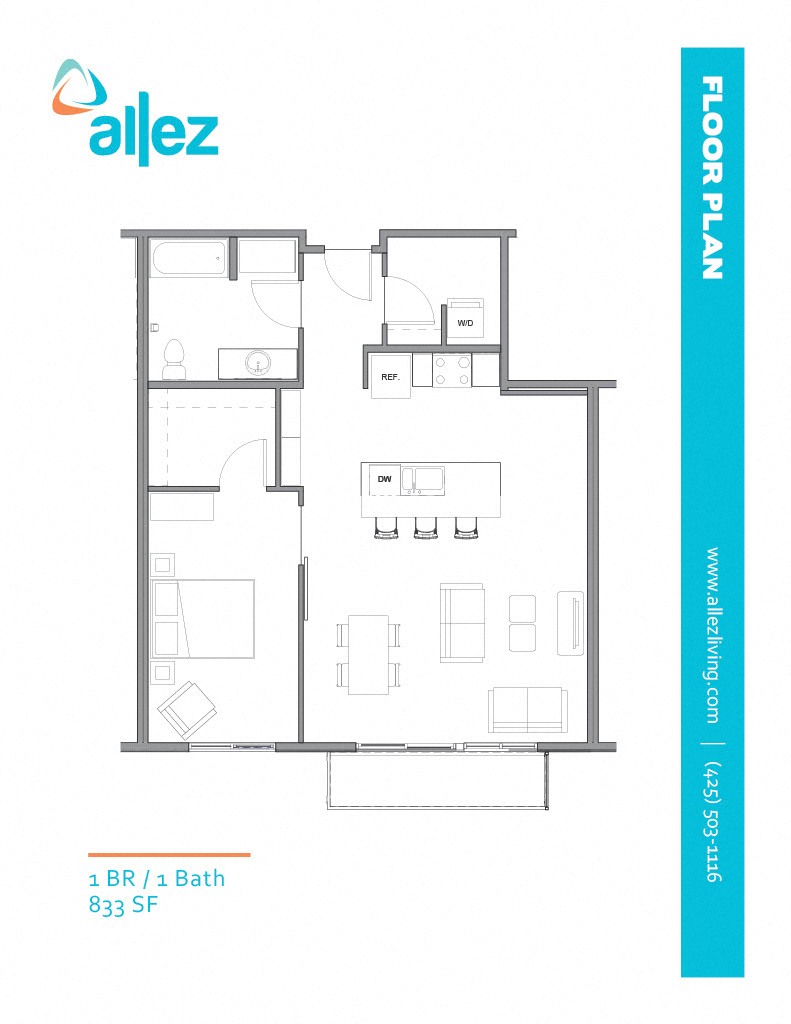 A-9 Floor Plan at Allez, Redmond, 98052