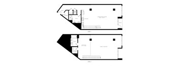 the floor plan of the upper and lower floor of a house