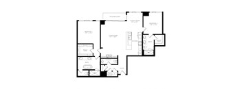 a floor plan of a penthouse unit
