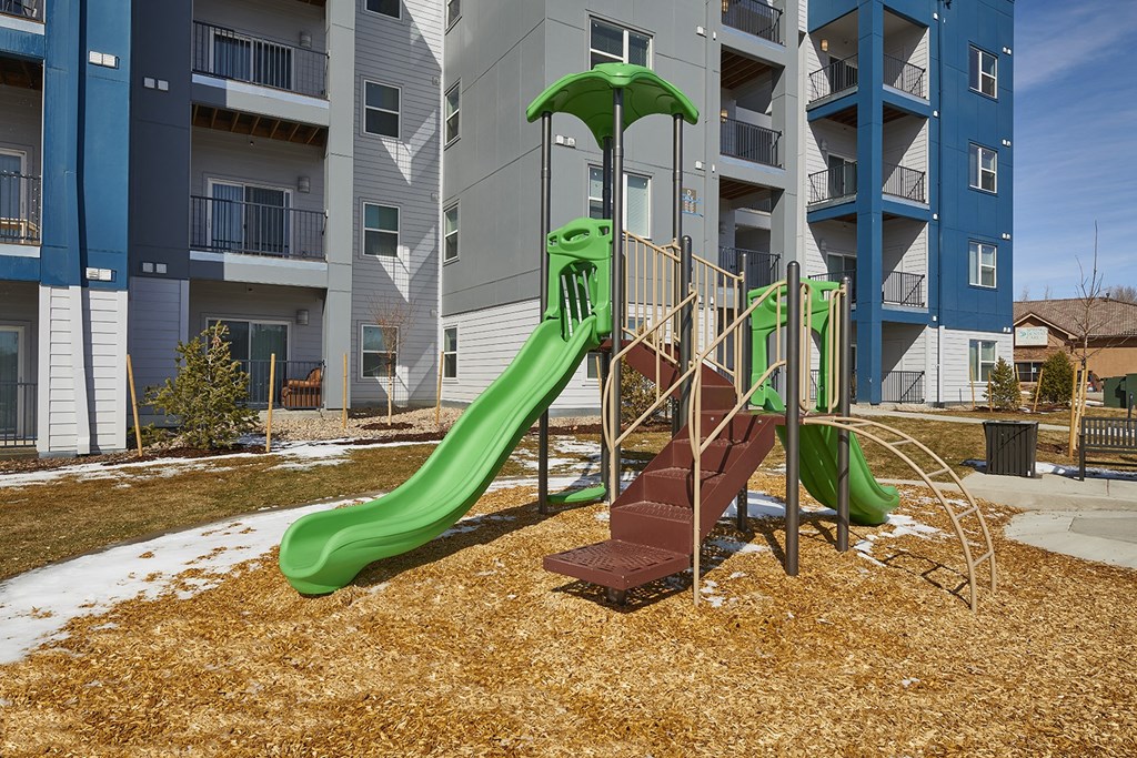 Outdoor playground with slide  at Alpine Vista, Colorado Springs