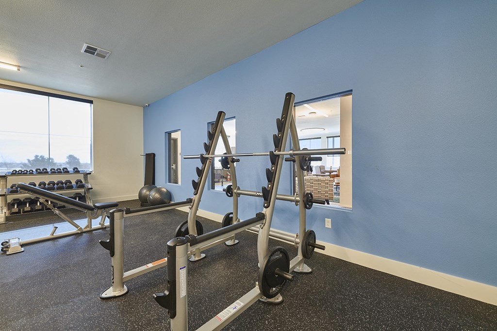 Weight machine in fitness center  at Alpine Vista, Colorado Springs, CO
