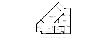 A black and white drawing of a house layout.