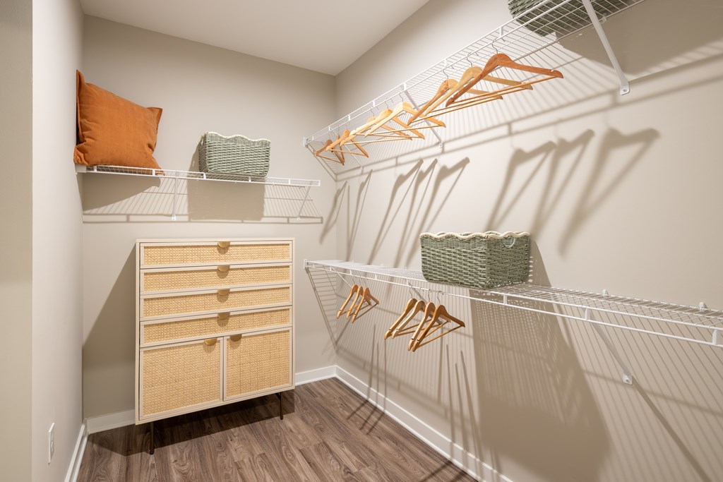 Oversized closet for plenty of storage