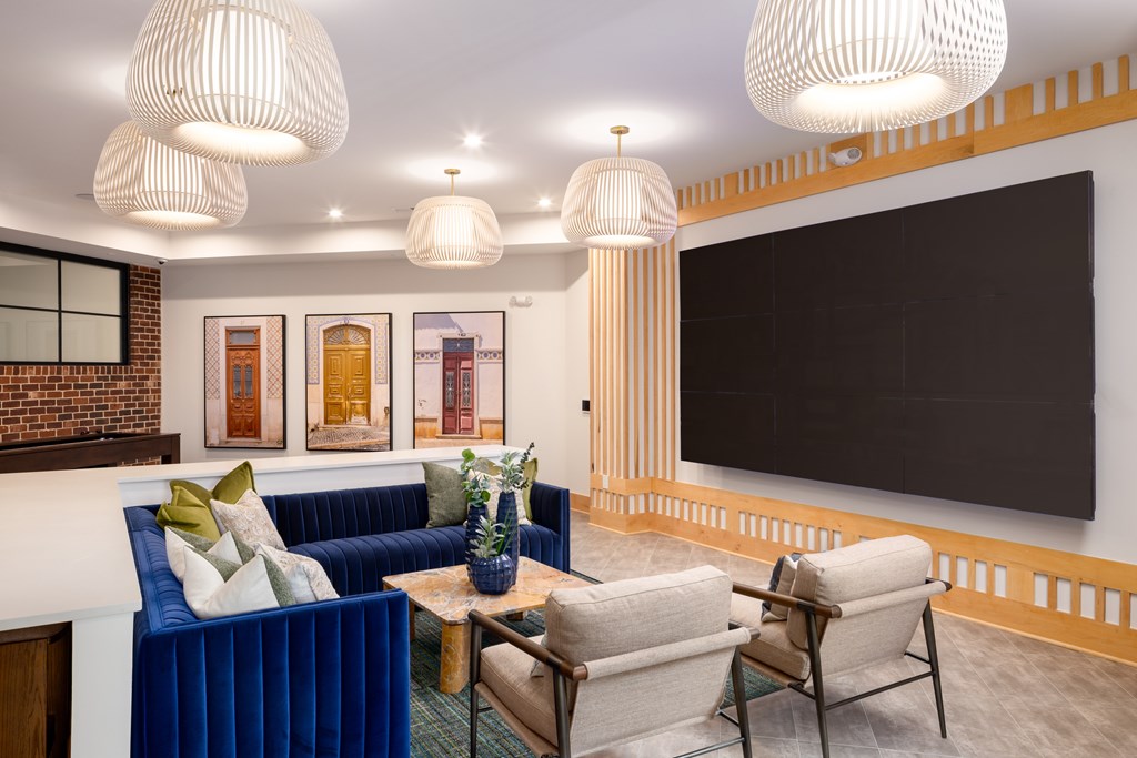 Resident Clubroom with large TV and seating