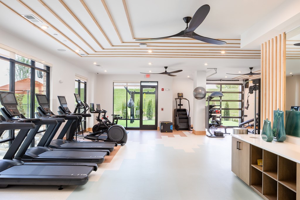 Fitness Center with cardio and weight eqipment