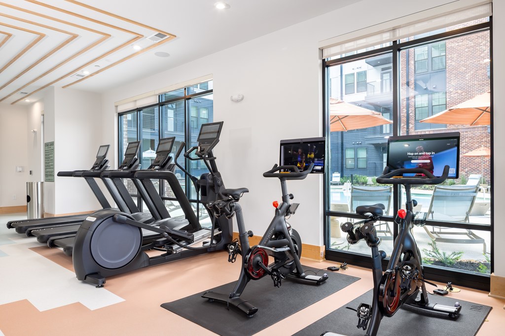 Fitness Center with cardio and weight equipment