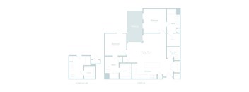 A floor plan shows two different unit layouts, one with a living room and the other with a kitchen.