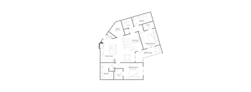 bedroom floor plan 05 | luxury apartments in brookhaven ga | the mille brook