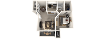 a floor plan of a two bedroom apartment