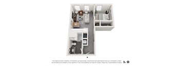 a floor plan of a 1 bedroom apartment at the biltmore apartments in dallas,