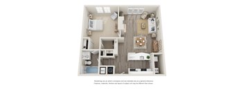 1 bedroom floor plan
