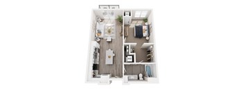 a 3 bedroom floor plan with a bathroom and a bedroom