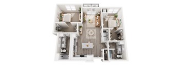 a 3 bedroom floor plan with a bathroom and a living room