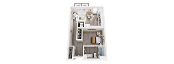a floor plan of a 1 bedroom192 sq ft apartment