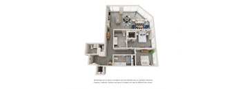 a stylized floor plan of a 1 bedroom apartment