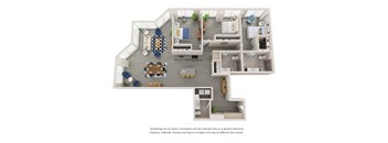 the outlook floor plan  1 bedroom  1199 sq ft