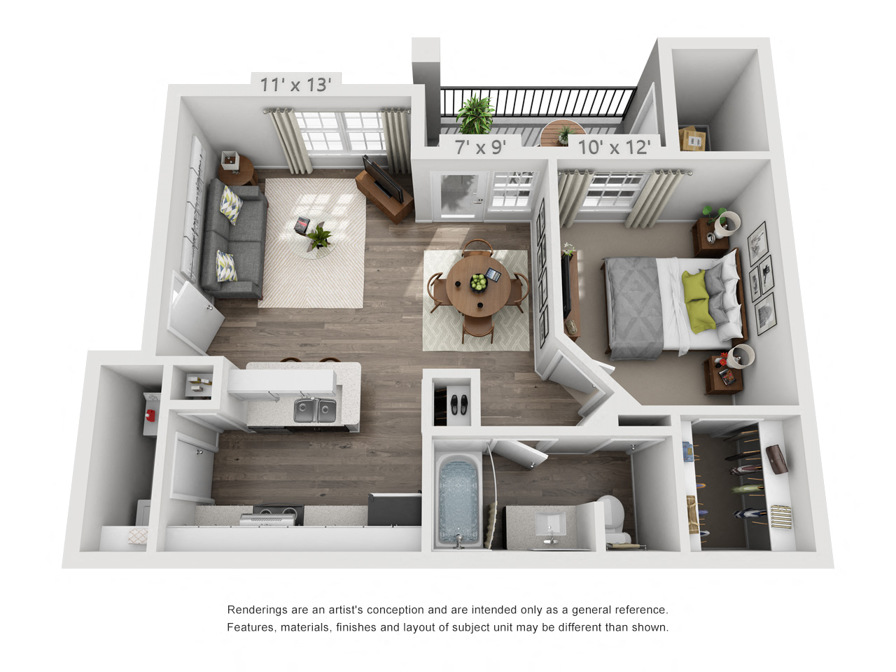 1 Bed 1 Bath