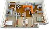 Blue Floor Plan