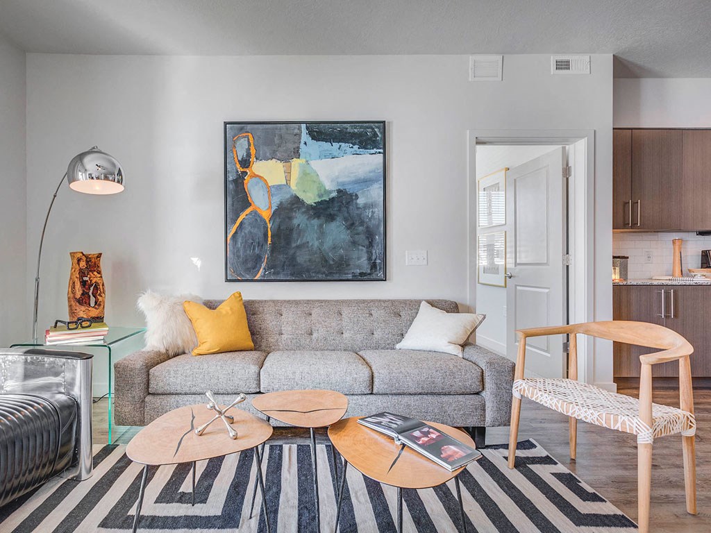 Model unit living room