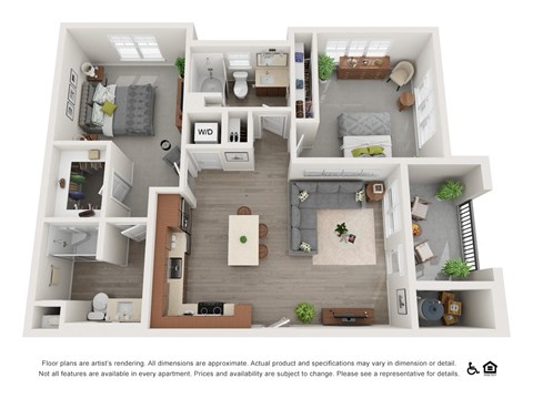 Hope Floor Plan  at Aspire Apartment Homes, Washington, UT, 84780