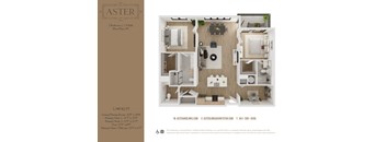 a floor plan of a 1 bedroom apartment with a bathroom and a living room