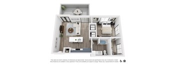 a 1 bedroom floor plan | apartments in garland tx