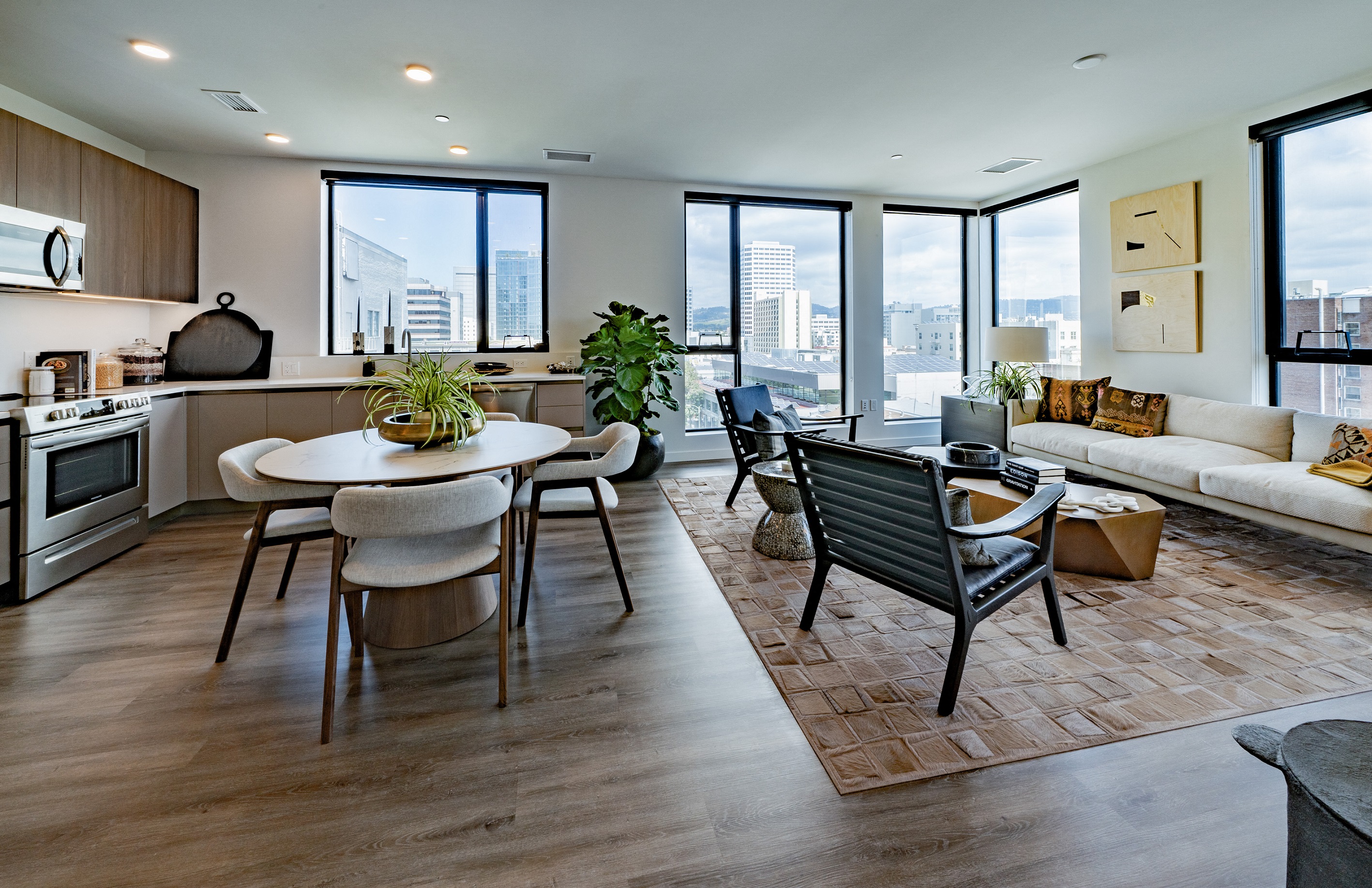 Gallery Level Living and Dining Area