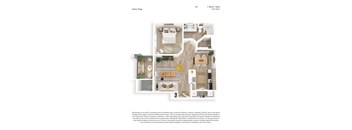 One Bedroom One Bath Premium Or Luxury Floor Plan 812 sqft