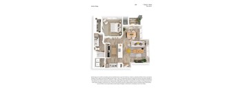 A floor plan of a one bedroom apartment with a bath.