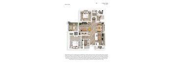 Two Bedroom Two Bath Premium Or Luxury Floor Plan 1213 sqft