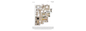 A floor plan of a 3 Bed/2 Bath apartment sized 1,426 SQFT.