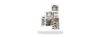 2x2_940sf Floor Plan at Brookside 112, Washington, 98682