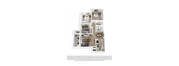 3x2_1021sf Floor Plan at Brookside 112, Vancouver, 98682