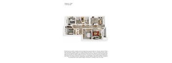 3 Bedroom 2 Bath Floor Plan at Cedar House, Vancouver