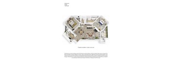 Two Bedroom Two Bath Luxury 1042 sqft