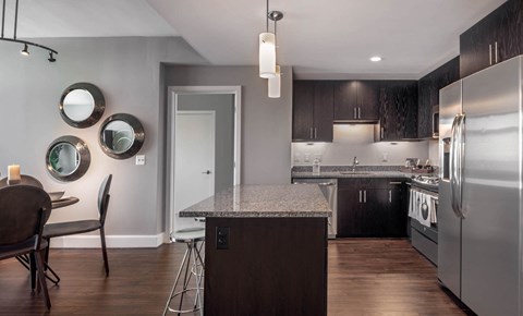kitchen and dining room
