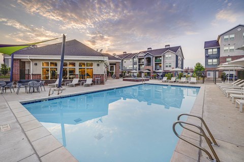 our apartments have a large swimming pool at our apartments