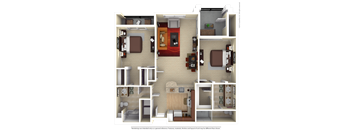 2x2 Floor Plan 1123-1362 sf