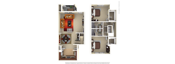 2x2 Floor Plan 1360-1484 sf