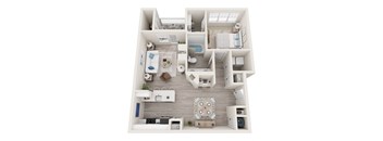 a 2 bedroom192 sq ft floor plan